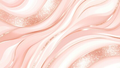 Soft Pink Fluid Waves with Glitter Texture for Background Designs