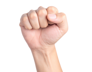 boxing hand with transparent background.