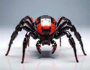 Futuristic Robotic Spider with Metallic Design and Bold Colors