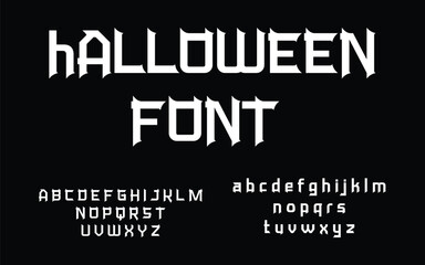 Halloween Display Font with Uppercase and Lowercase Letters