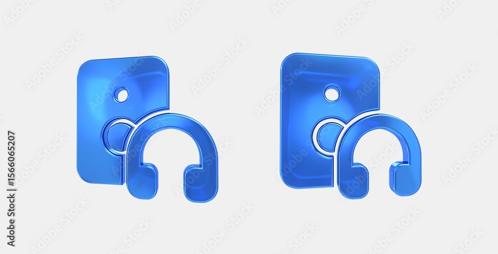 Poster media output 3d icon on isolate white background
