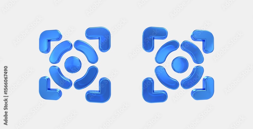 Aufkleber motion sensor active 3d icon on isolate white background