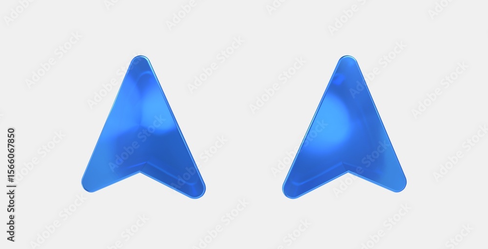 Poster navigation 3d icon on isolate white background