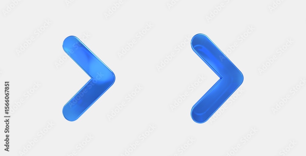 Poster navigate next 3d icon on isolate white background