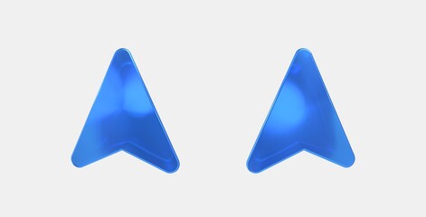 navigation 3D icon on isolate white background