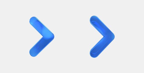 Obraz premium navigate next 3D icon on isolate white background