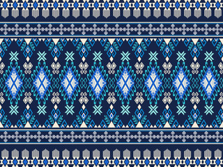 Oriental geometric ethnic embroidery design for background or carpet, wallpaper, batik wrapping, curtain design. Vector illustration.