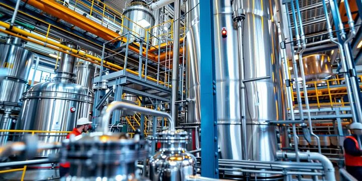 Chemical Processing Plant with Reactors and Distillation Columns