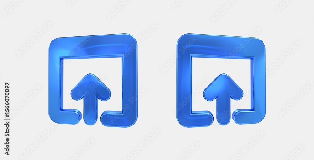 Aufkleber open in browser 3d icon on isolate white background