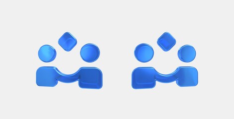 partner exchange 3D icon on isolate white background