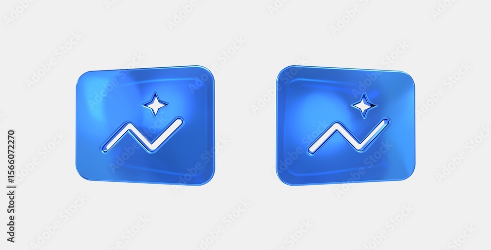 Poster performance max 3d icon on isolate white background