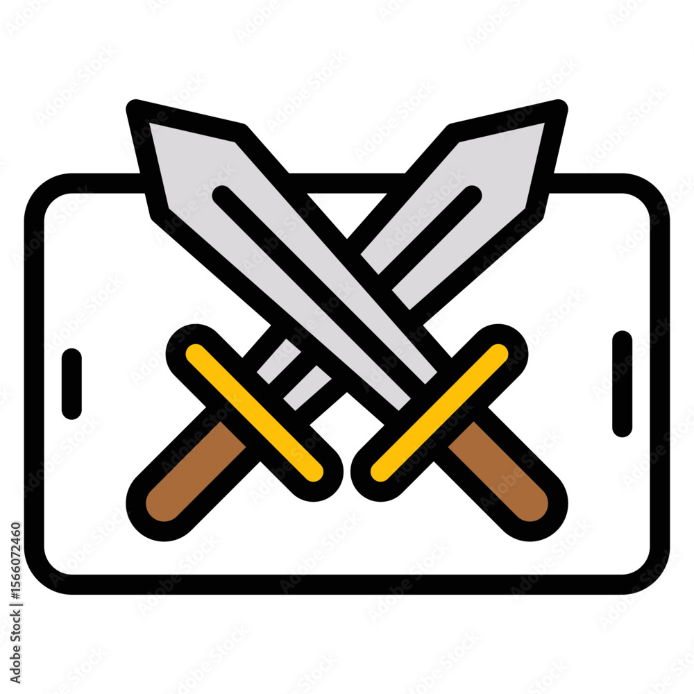 Poster battle royale icon vector image. can be used for game development.