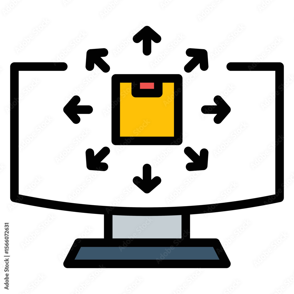 Aufkleber digital distribution platform icon vector image. can be used for game development.