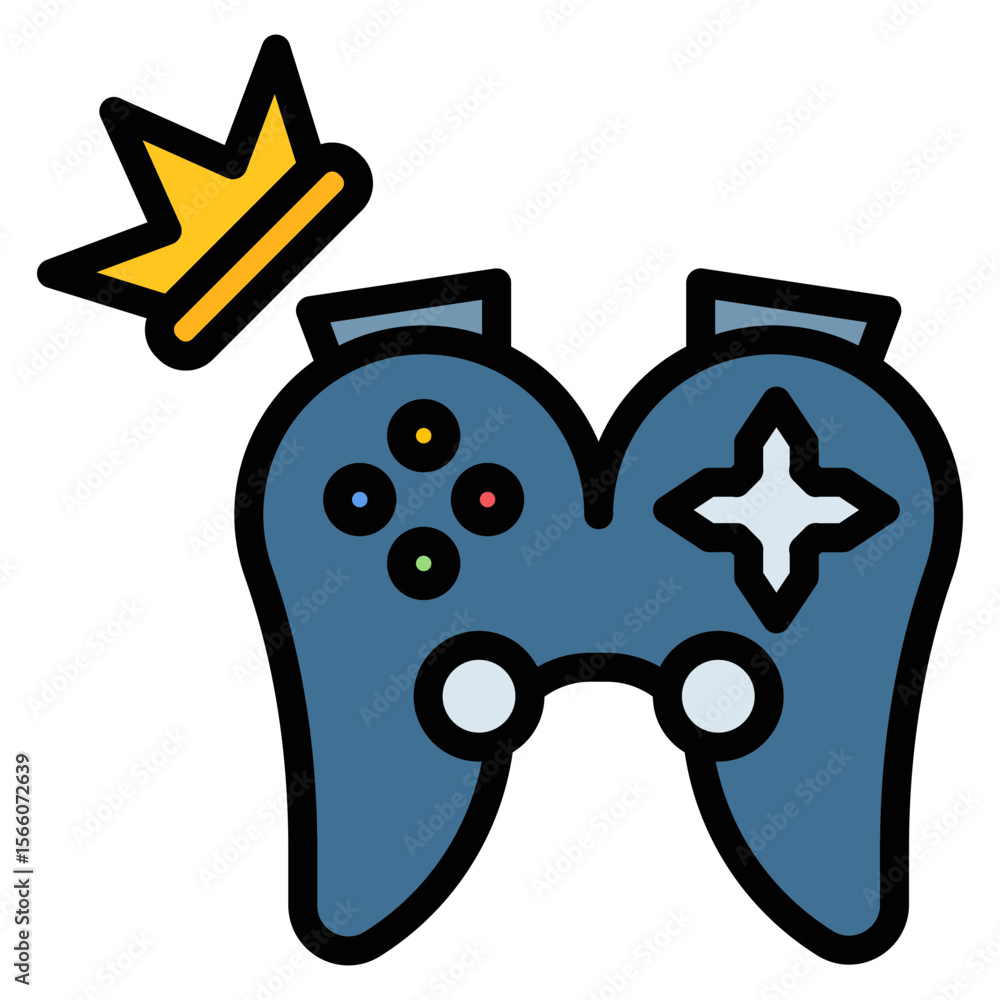Poster exclusive game icon vector image. can be used for game development.