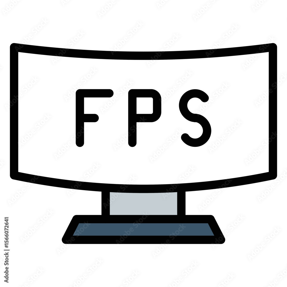 Poster fps icon vector image. can be used for game development.