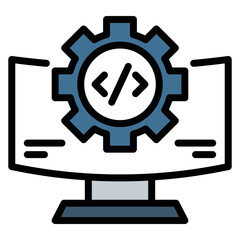 Development Environment icon vector image. Can be used for Game Development.