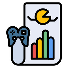 Game Analysis icon vector image. Can be used for Game Development.