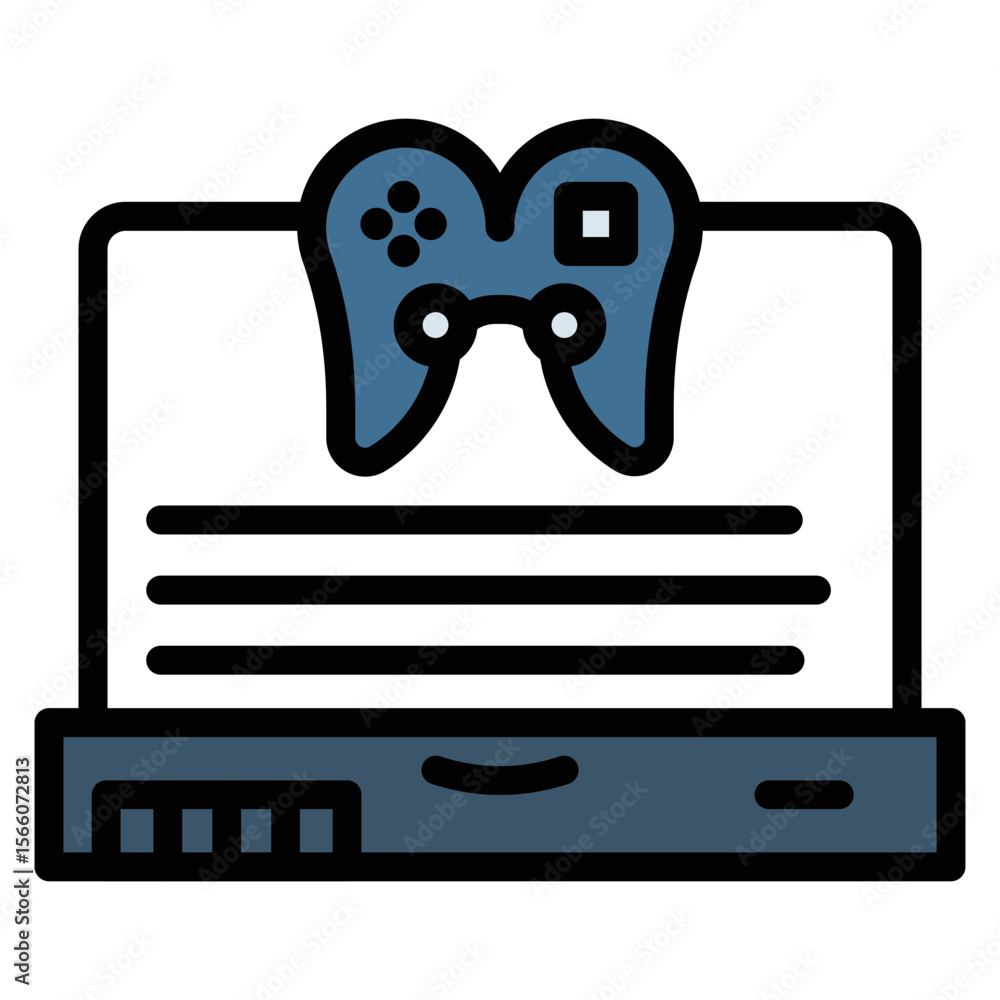 Poster game modding icon vector image. can be used for game development.