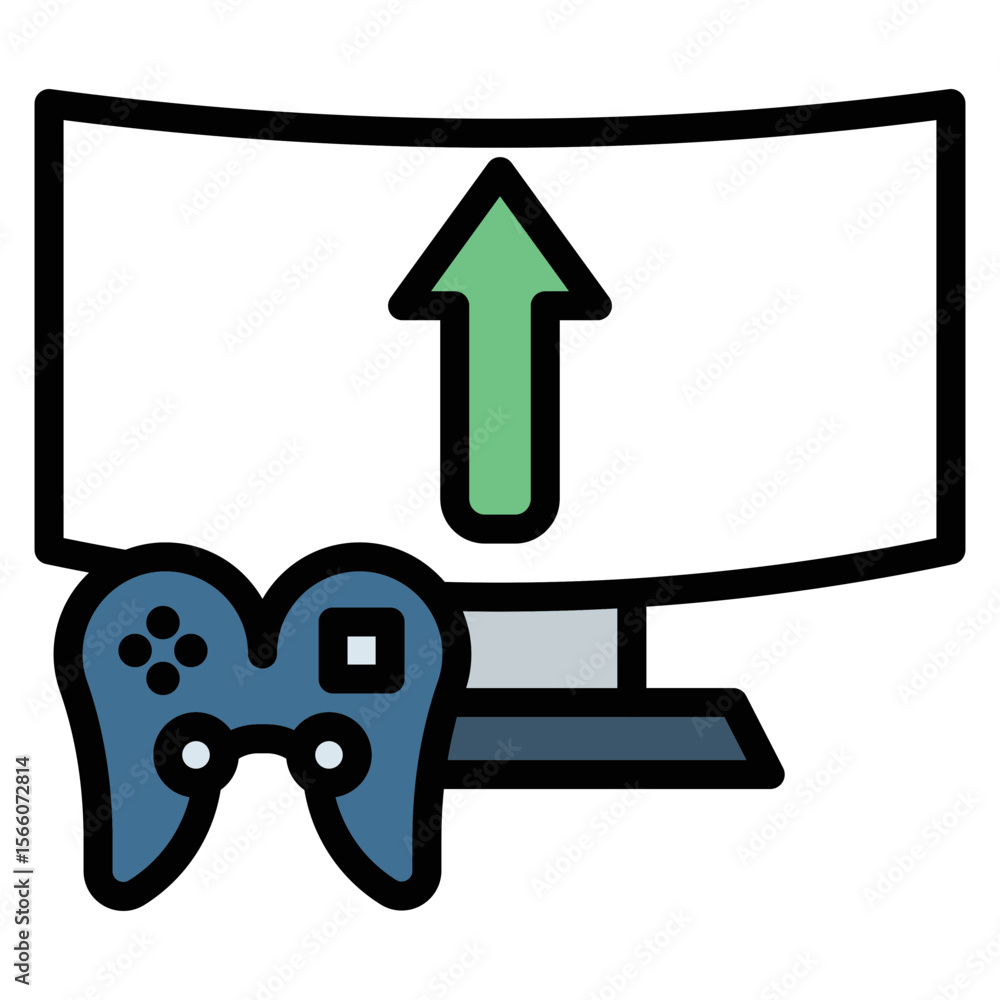 Poster game publishing icon vector image. can be used for game development.