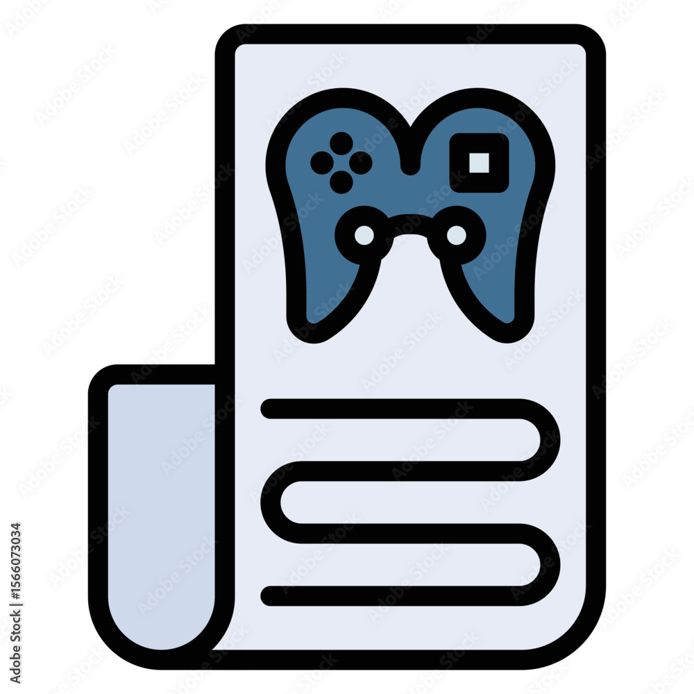 Aufkleber game script icon vector image. can be used for game development.