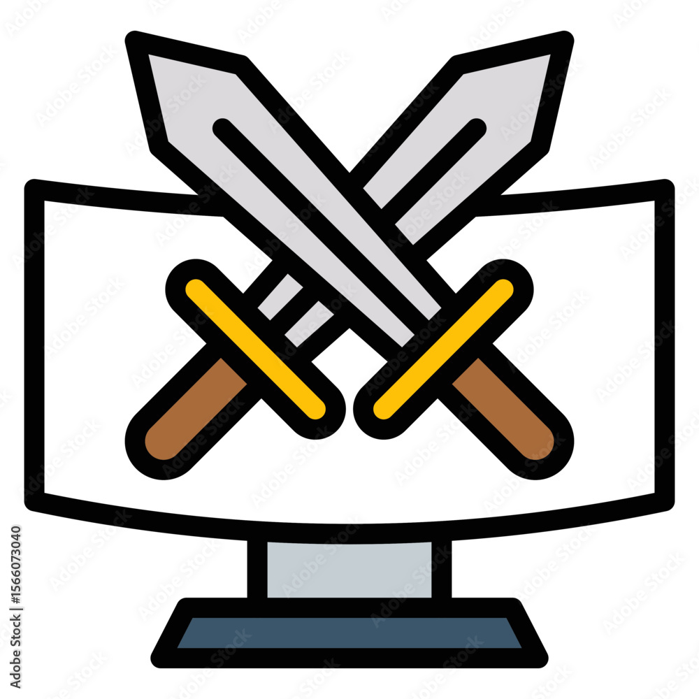 Aufkleber moba icon vector image. can be used for game development.
