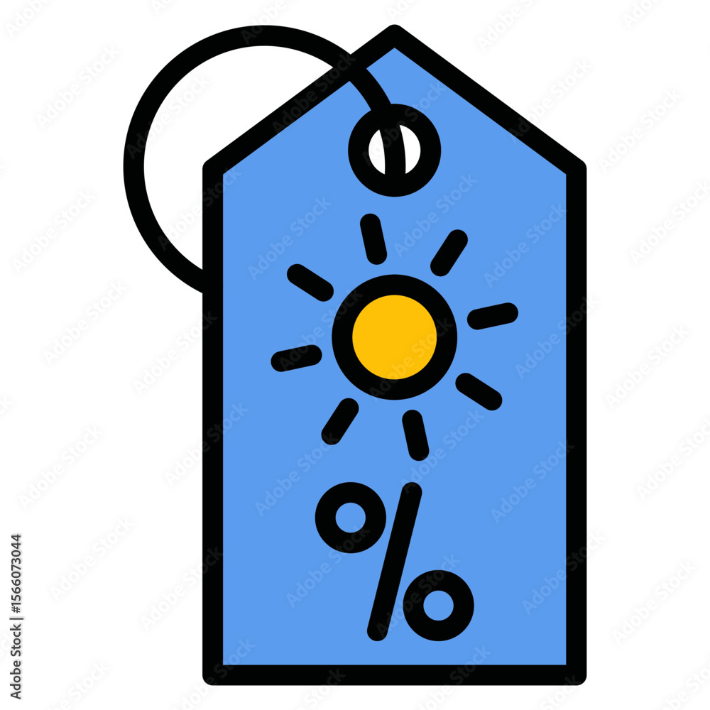 Poster summer discount icon vector image. can be used for game development.