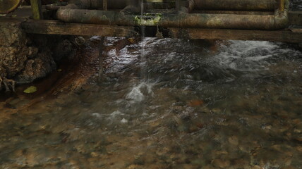River flowing between rocks in the forest