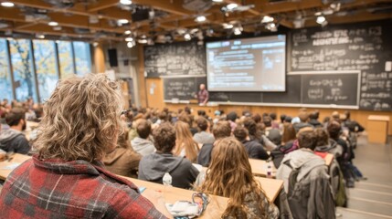 Lecture hall full of students