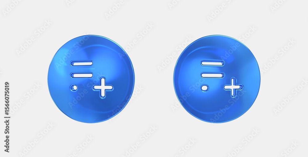 Poster playlist add circle 3d icon on isolate white background