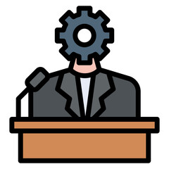 Machine Politics icon vector image. Can be used for Politics.