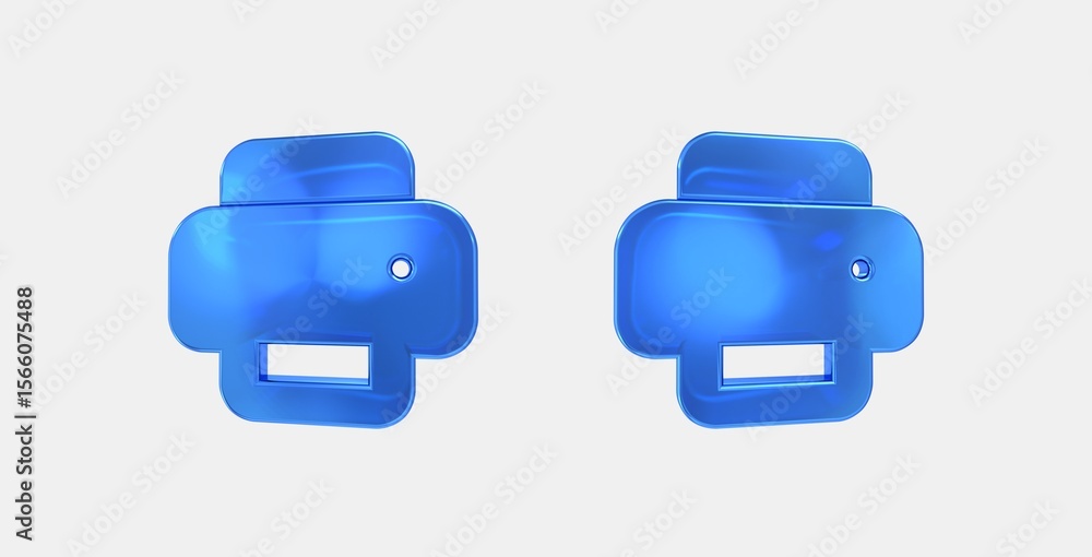 Poster print 3d icon on isolate white background