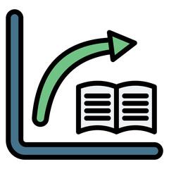 Learning Curve icon vector image. Can be used for Personal Transportation.