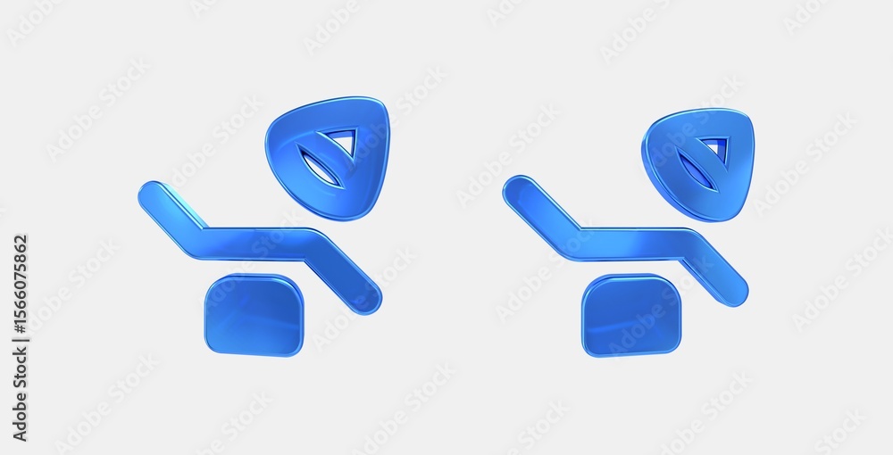 Poster procedure 3d icon on isolate white background