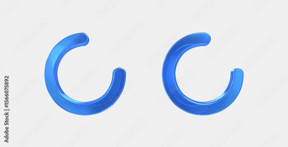 Poster progress activity 3d icon on isolate white background