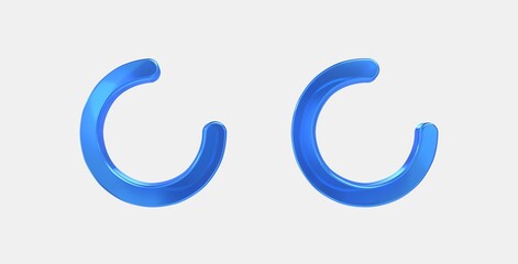 progress activity 3D icon on isolate white background