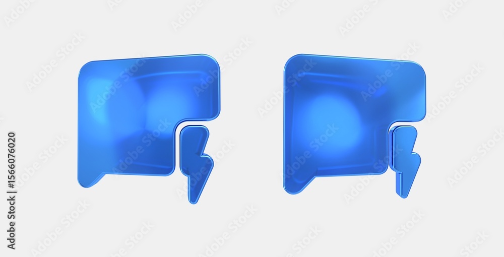 Aufkleber quickreply 3d icon on isolate white background