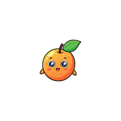 Funny doodle fruit cartoon with cute expression