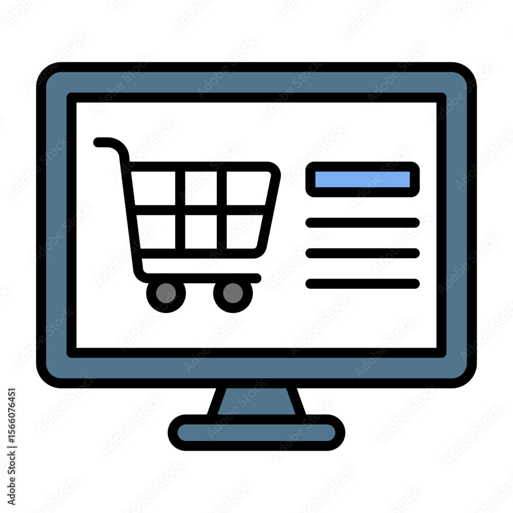 Poster ecommerce platform icon vector image. can be used for marketing technology.