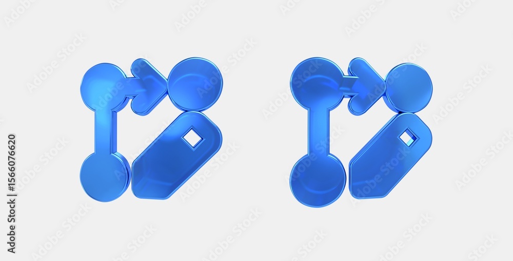 Poster rebase edit 3d icon on isolate white background