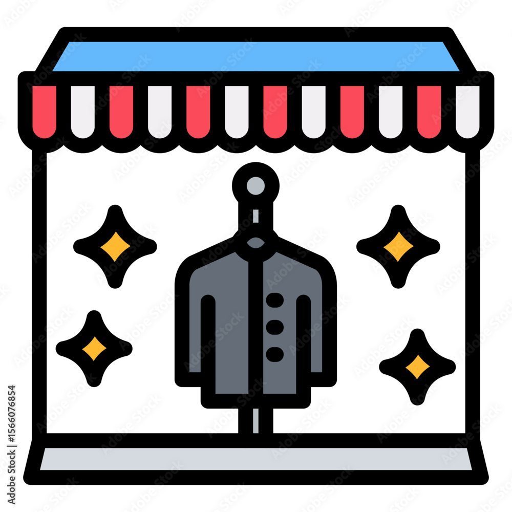 Poster in store display icon vector image. can be used for merchandising.