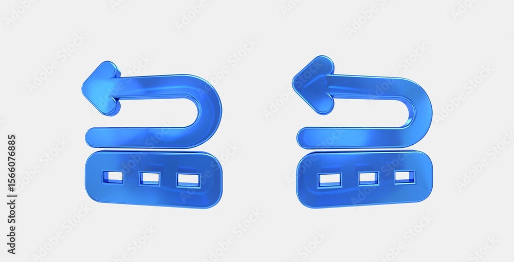Poster repartition 3d icon on isolate white background