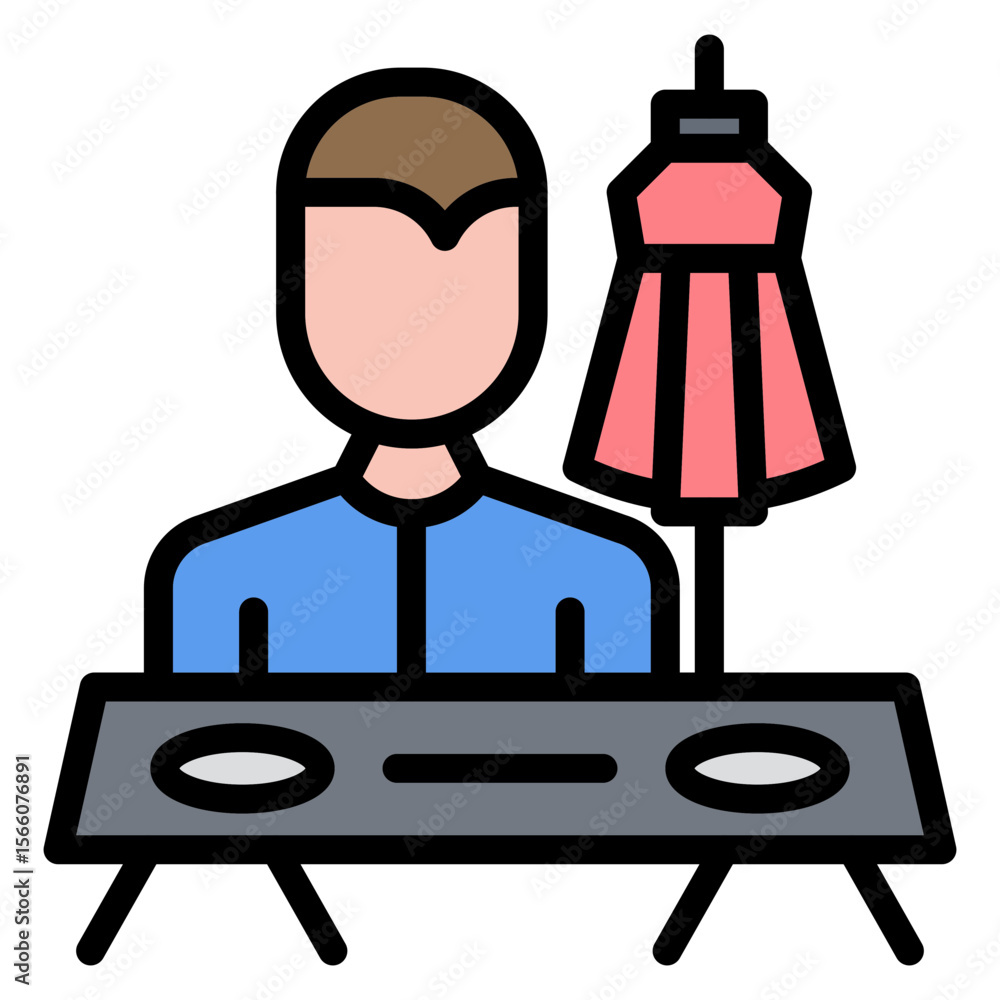 Aufkleber visual merchandiser icon vector image. can be used for merchandising.