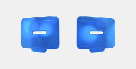 remove from queue 3D icon on isolate white background