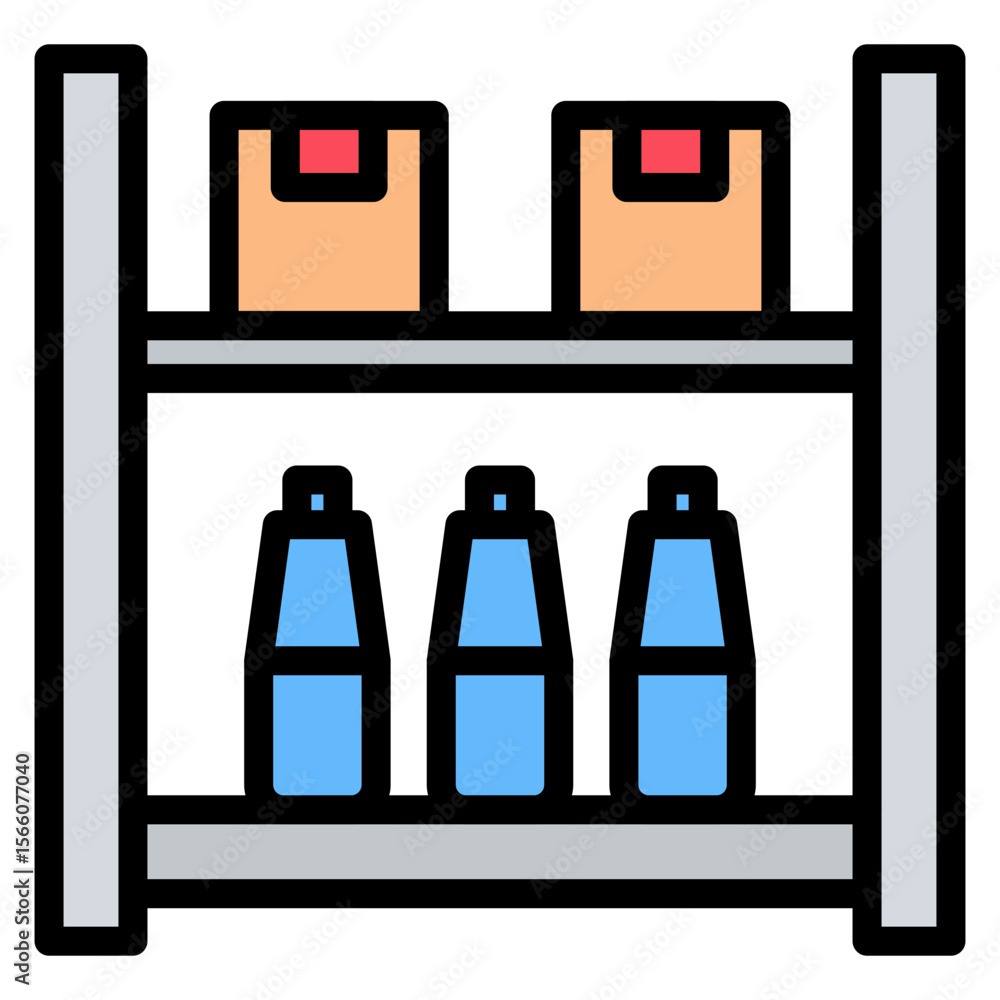 Poster on shelf availability. icon vector image. can be used for merchandising.
