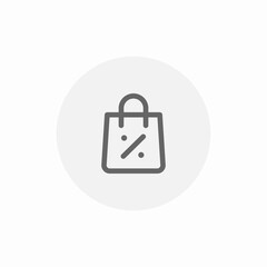 discount bag icon sign vector