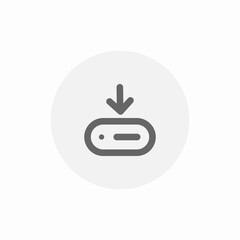 download rear icon sign vector