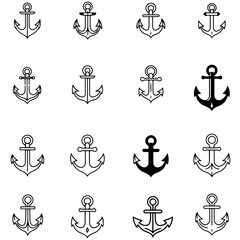 A flexible vector set of anchor symbols, allowing designers to choose the perfect style for their project © CreativeStar