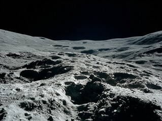 Moon surface background panorama wallpaper generated image
