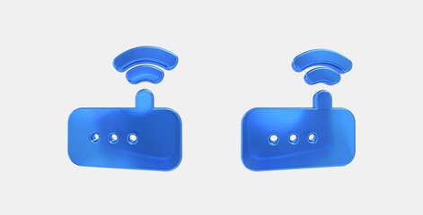 router 3D icon on isolate white background
