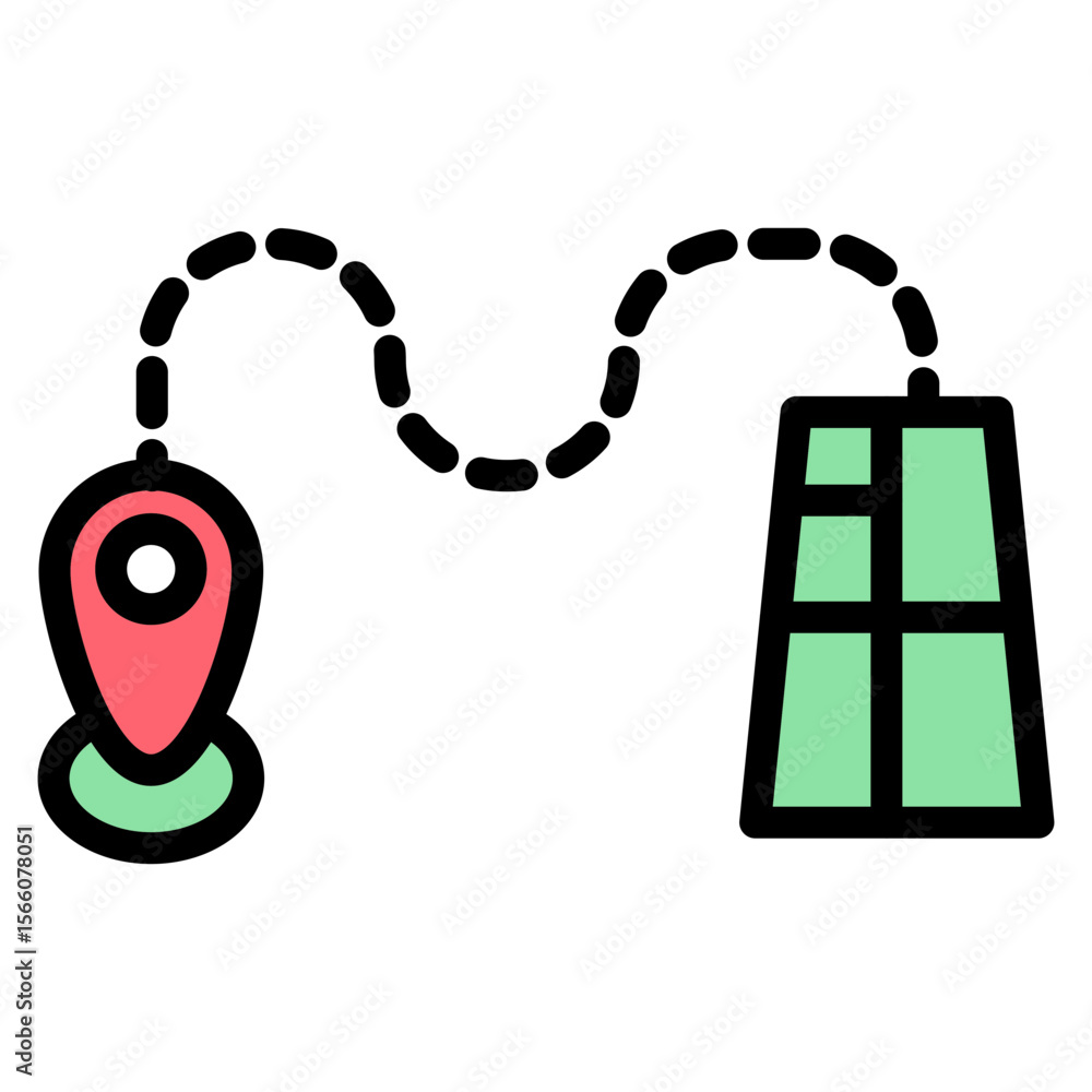 Poster getting here icon vector image. can be used for museum.